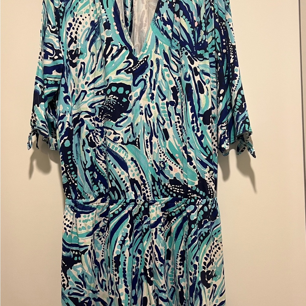 Lilly Pulitzer Blue and White Romper